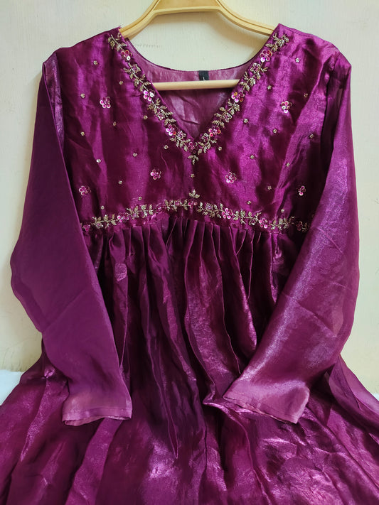 Handwork Embellished Fendy Kurti with Lining | Mayura