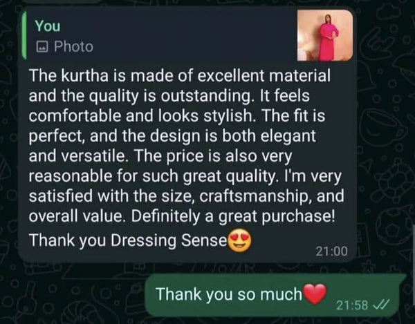 WhatsApp testimonial from Dhivya